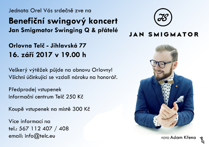 Benefiční swingový koncert 16. září 2017